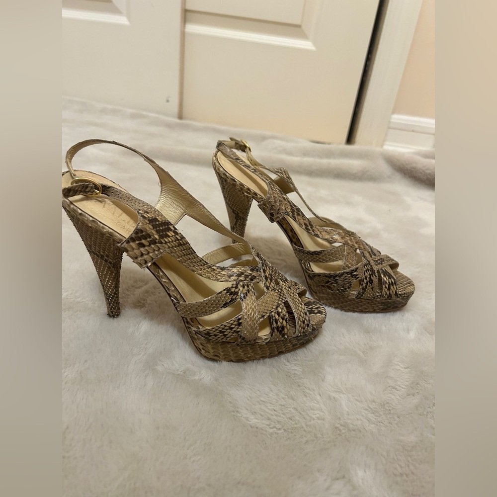 Valentino Python Heels, Lightly Worn - image 4